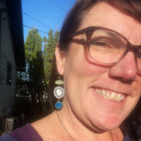 Drusy, Agate, and Cavansite Earrings